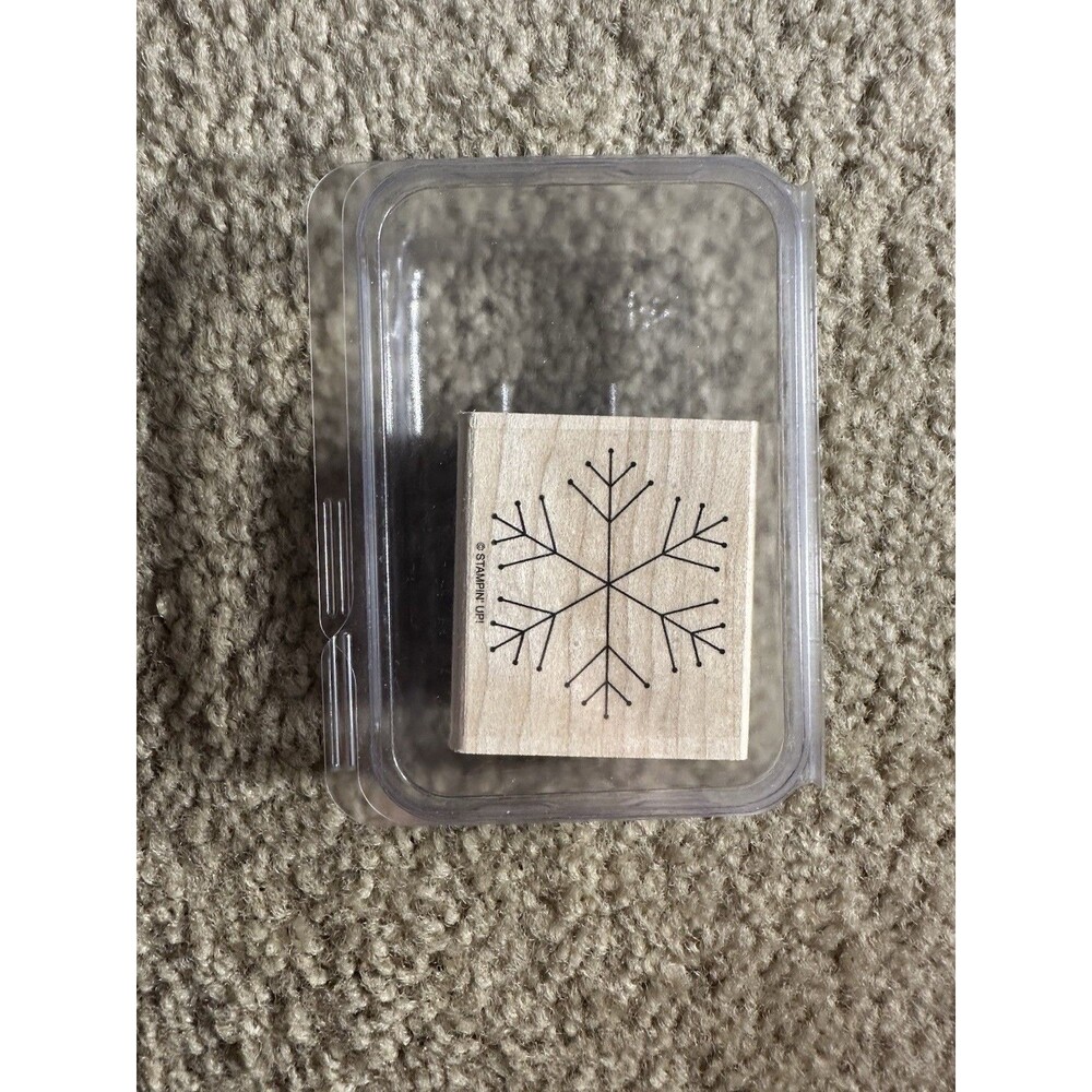Stampin Up Snowflake Wood Mounted Rubber Stamp